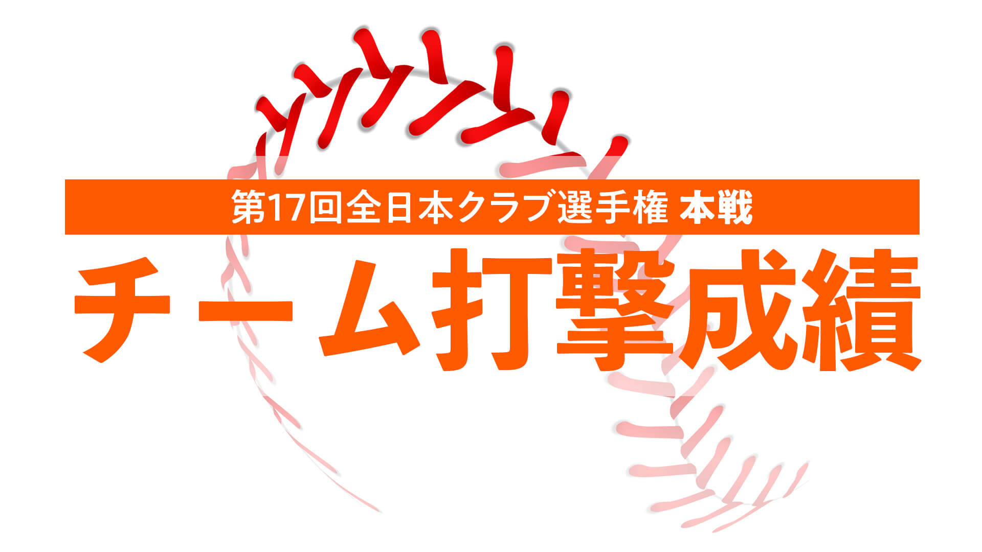 第17回全日本女子硬式クラブ野球選手権大会『チーム打撃成績』